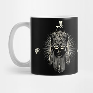 Sumerian God Enki Silhouette Mug